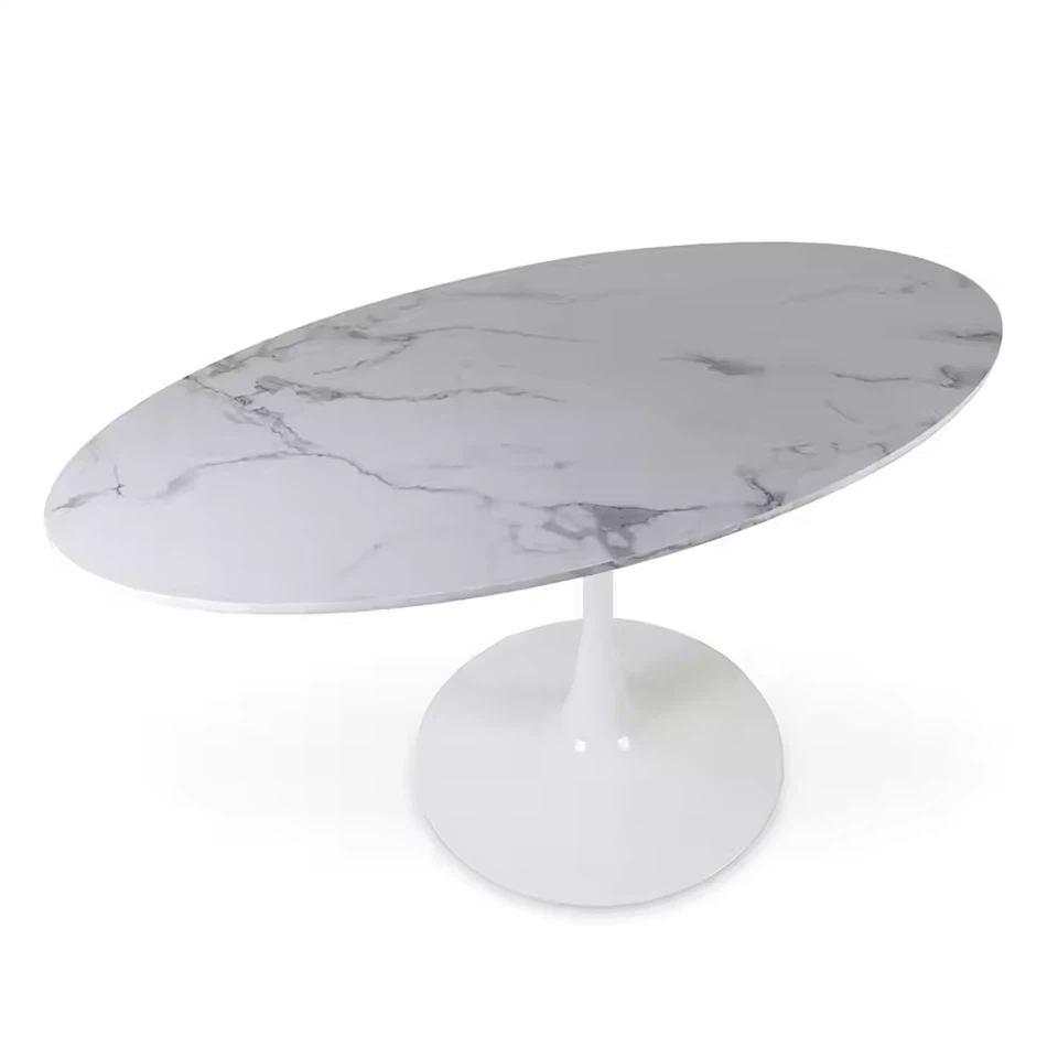 modern coffee dining room table with white marble top(2)