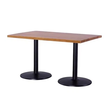 Houten eettafels met metalen onderstel voor restaurants